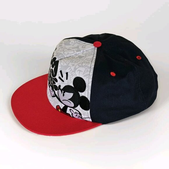 Disney Parks Snapback Hat Adult Unisex Baseball Cap Mickey Mouse OS Cotton Boho - Picture 2 of 16